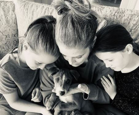 Finley Aaron Love Lockwood with her mother Lisa Marie Presley and twin sister.
